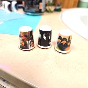 Set of Three Beatles Thimbles